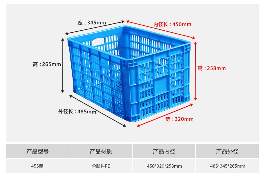 軒盛塑業(yè)455塑料周轉(zhuǎn)筐