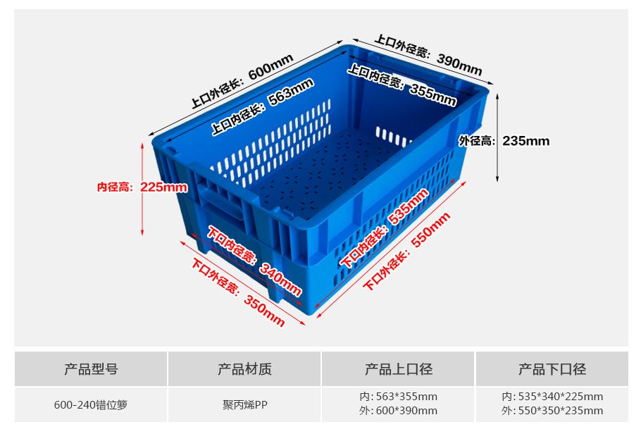 軒盛塑業(yè)600-240塑料錯位籮