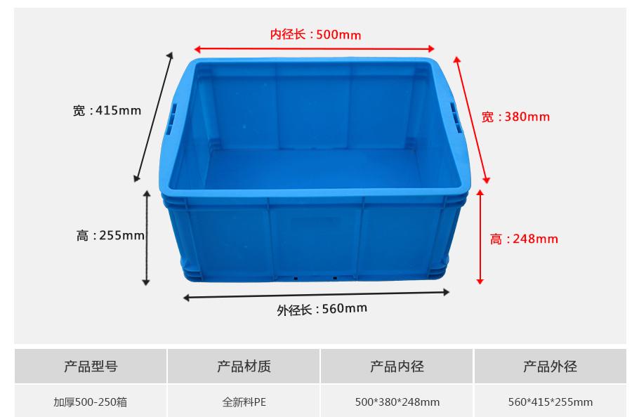 軒盛塑業(yè)500-250塑料周轉箱厚箱